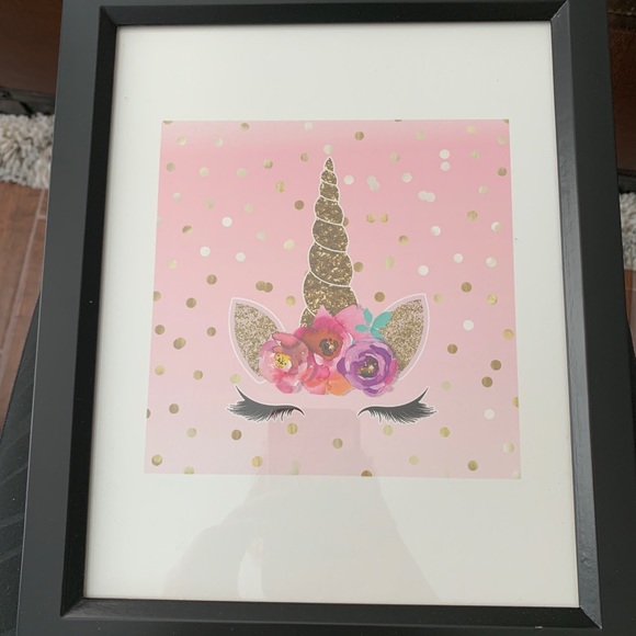 Society6 Unicorn Framed Print - NWOT - Picture 1 of 1